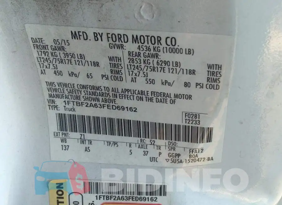 1FTBF2A63FED69162 Photo# 9