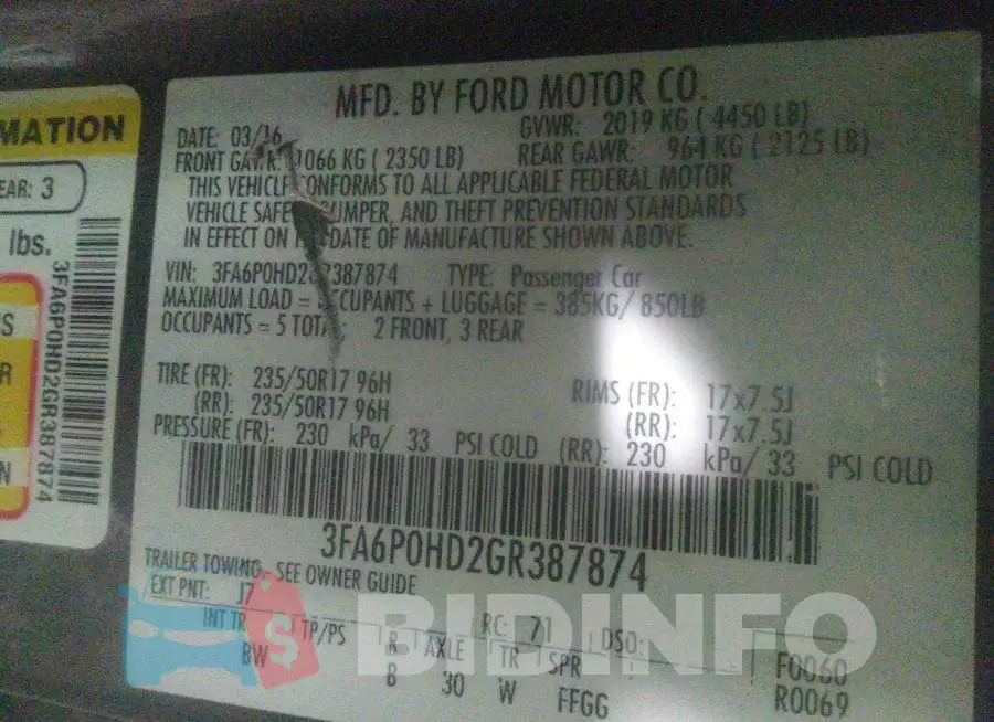 3FA6P0HD2GR387874 Photo# 9