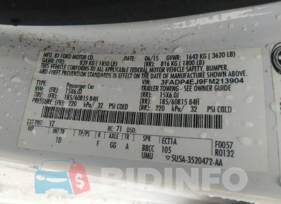 3FADP4EJ9FM213904 Photo# 9
