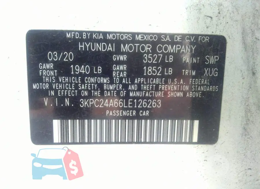 3KPC24A66LE126263 Photo# 9