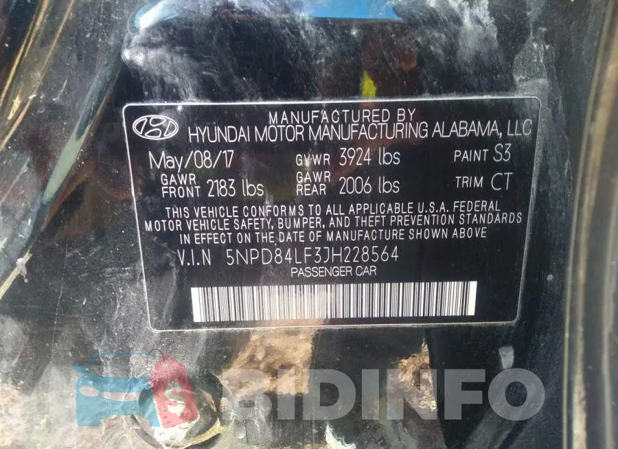 5NPD84LF3JH228564 Photo# 9