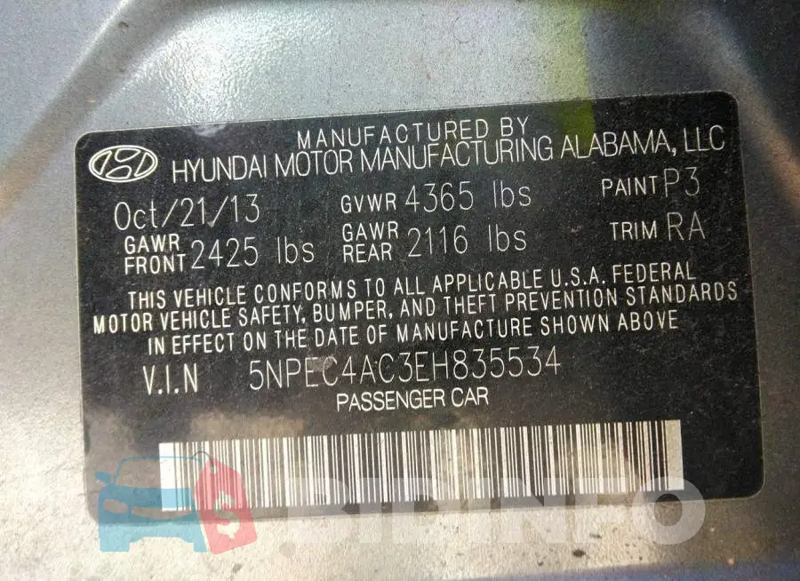 5NPEC4AC3EH835534 Photo# 9