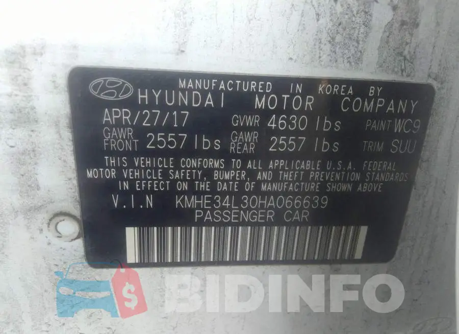KMHE34L30HA066639 Photo# 9