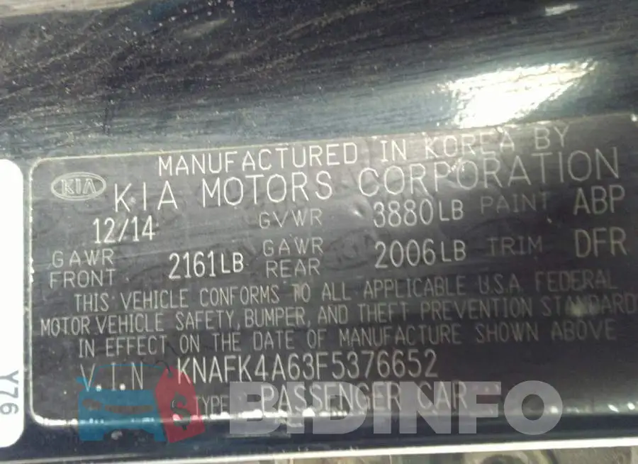 KNAFK4A63F5376652 Photo# 9