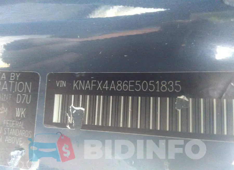 KNAFX4A86E5051835 Photo# 9