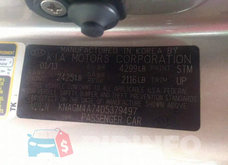 KNAGM4A74D5379497 Photo# 9