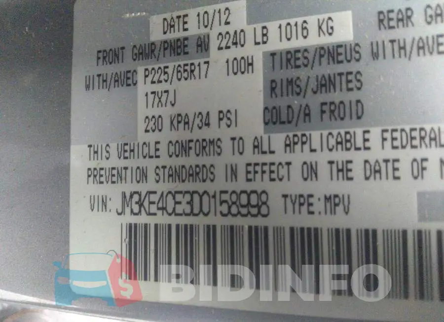 JM3KE4CE3D0158998 Photo# 9