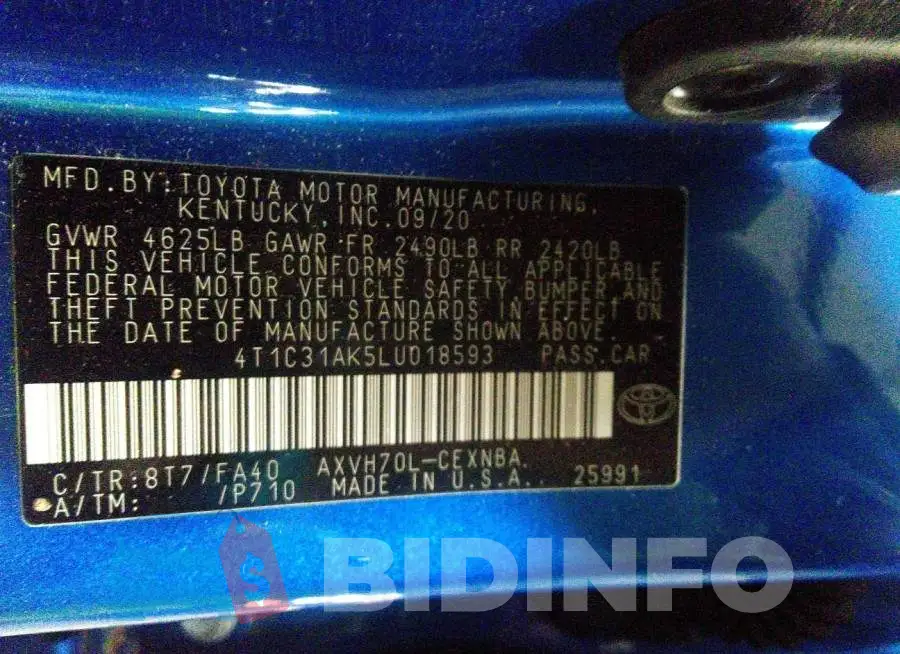4T1C31AK5LU018593 Photo# 9