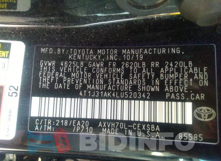 4T1J31AK4LU520342 Photo# 9