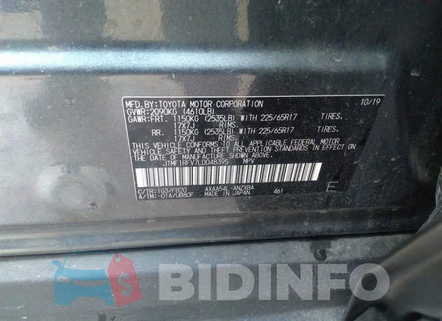 JTMF1RFV7LD048395 Photo# 9
