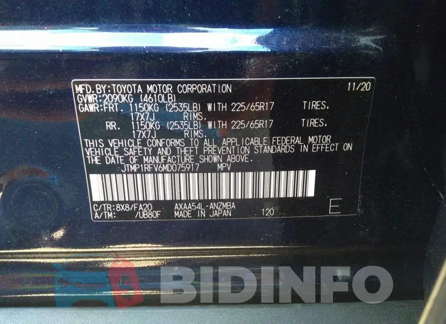 JTMP1RFV6MD075917 Photo# 9