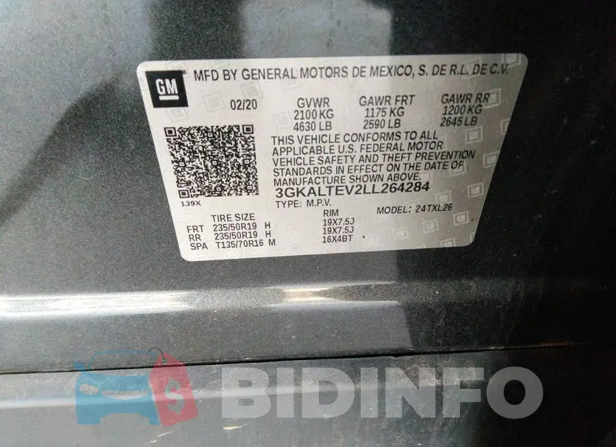 3GKALTEV2LL264284 Photo# 9