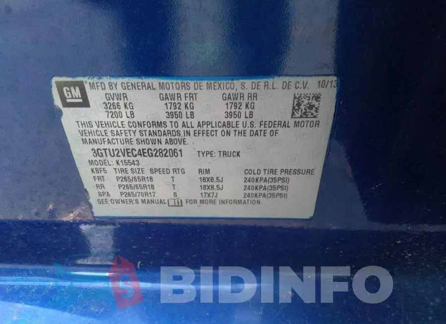 3GTU2VEC4EG282061 Photo# 9