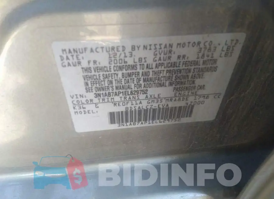 3N1AB7AP1EL629752 Photo# 9