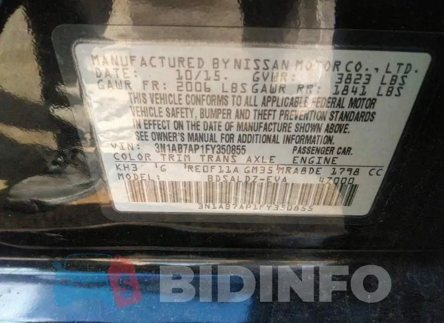 3N1AB7AP1FY350855 Photo# 9