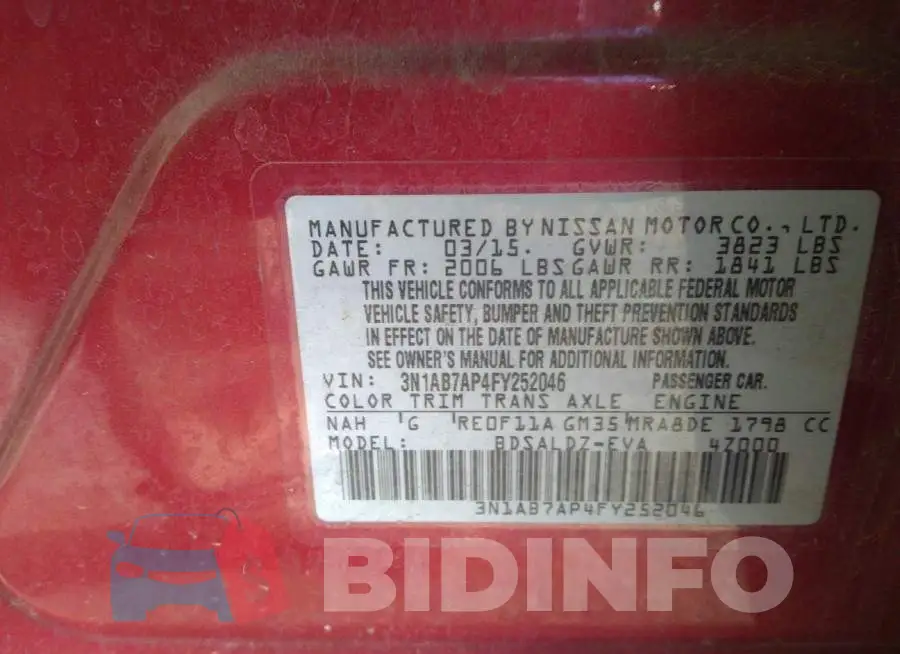 3N1AB7AP4FY252046 Photo# 9