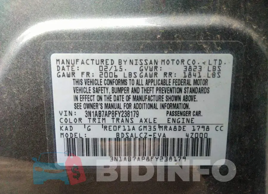 3N1AB7AP8FY238179 Photo# 9