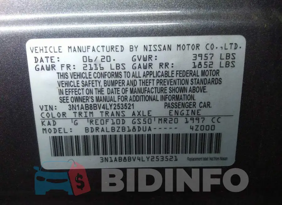 3N1AB8BV4LY253521 Photo# 9