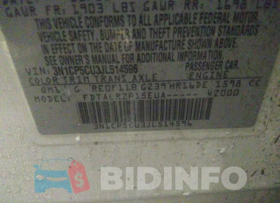 3N1CP5CU3JL514596 Photo# 9