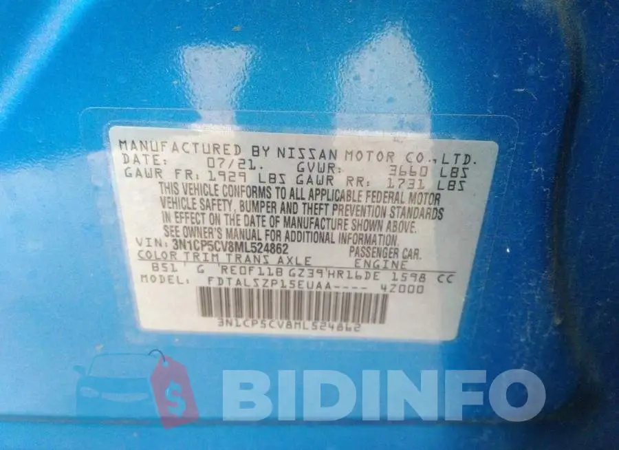 3N1CP5CV8ML524862 Photo# 9