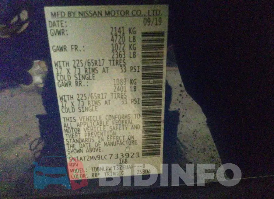 5N1AT2MV9LC733921 Photo# 7