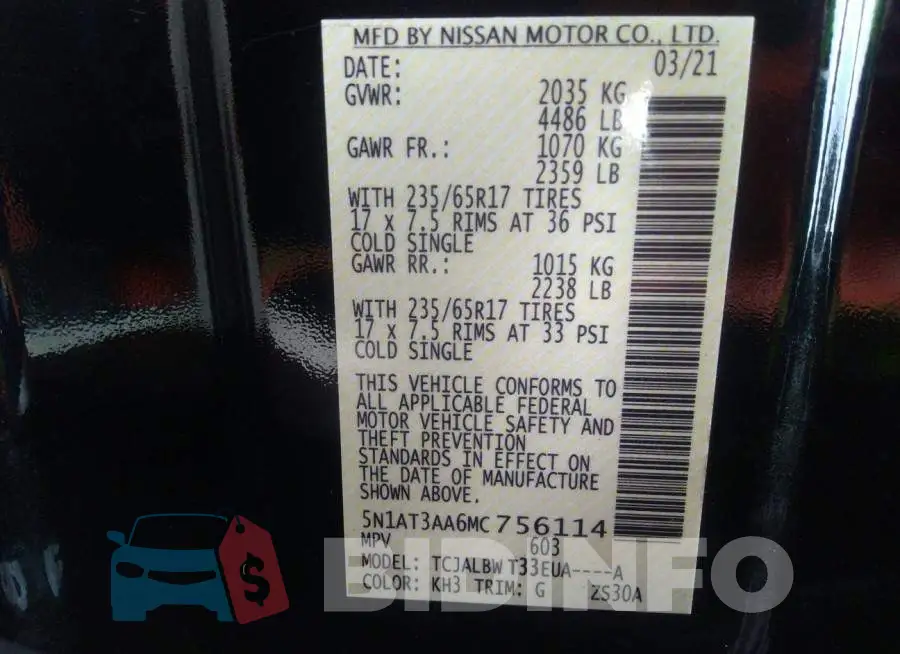 5N1AT3AA6MC756114 Photo# 9