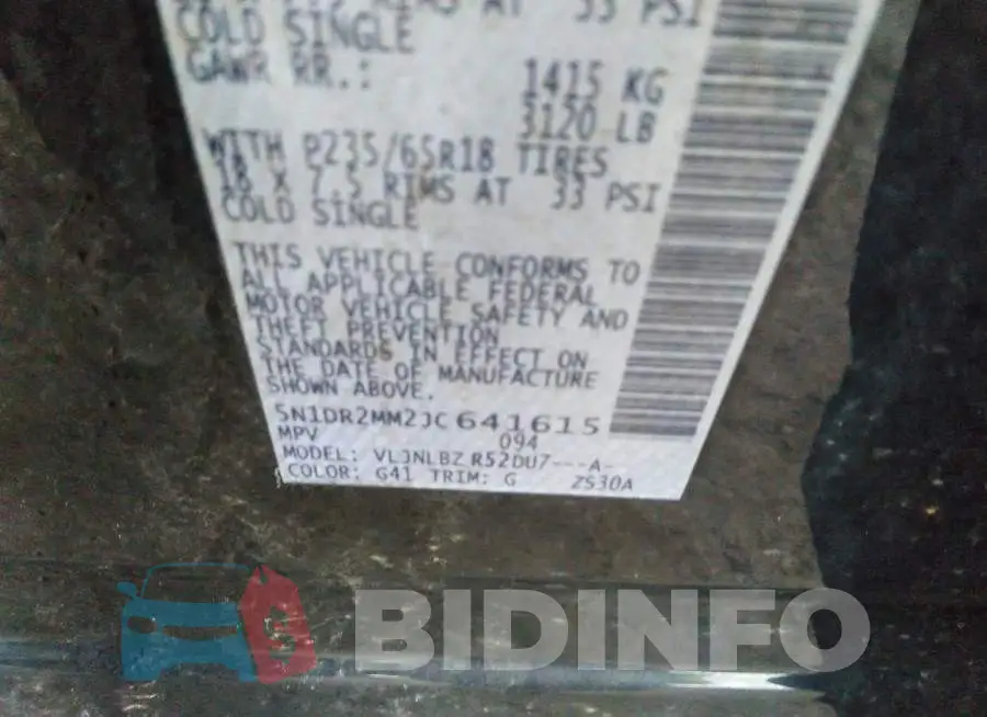 5N1DR2MM2JC641615 Photo# 9