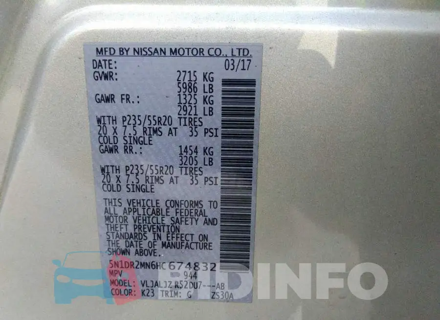 5N1DR2MN6HC674832 Photo# 9