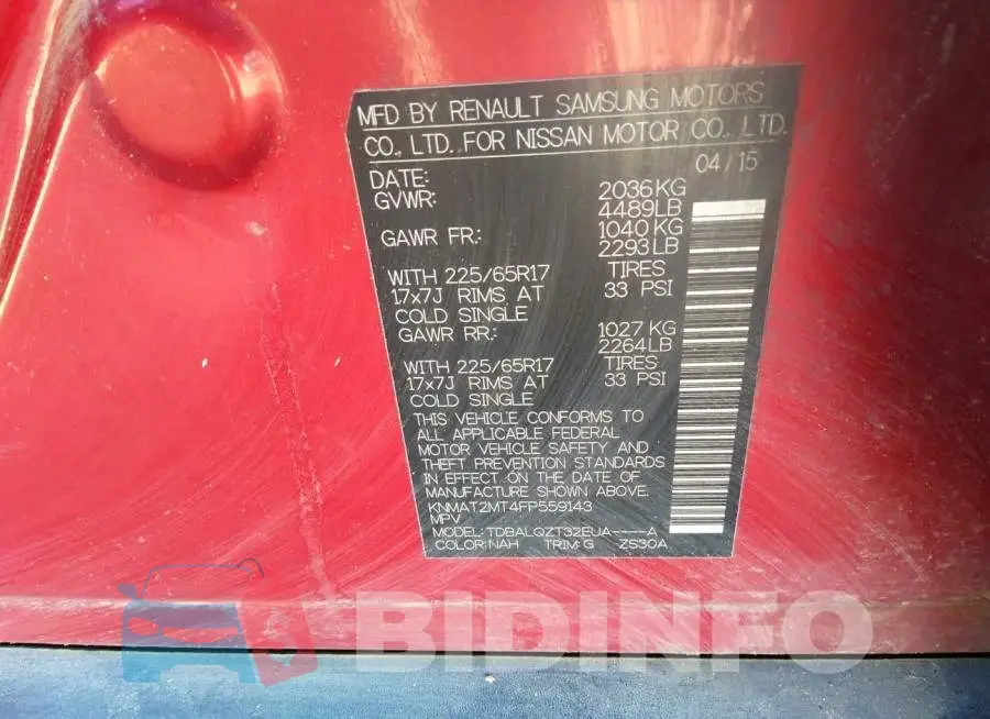 KNMAT2MT4FP559143 Photo# 9