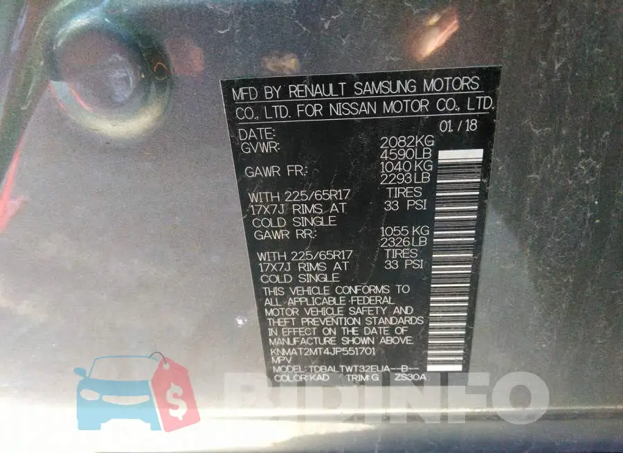 KNMAT2MT4JP551701 Photo# 9