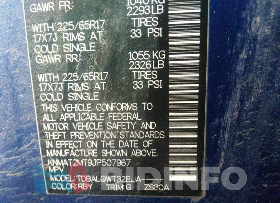 KNMAT2MT9JP507967 Photo# 9