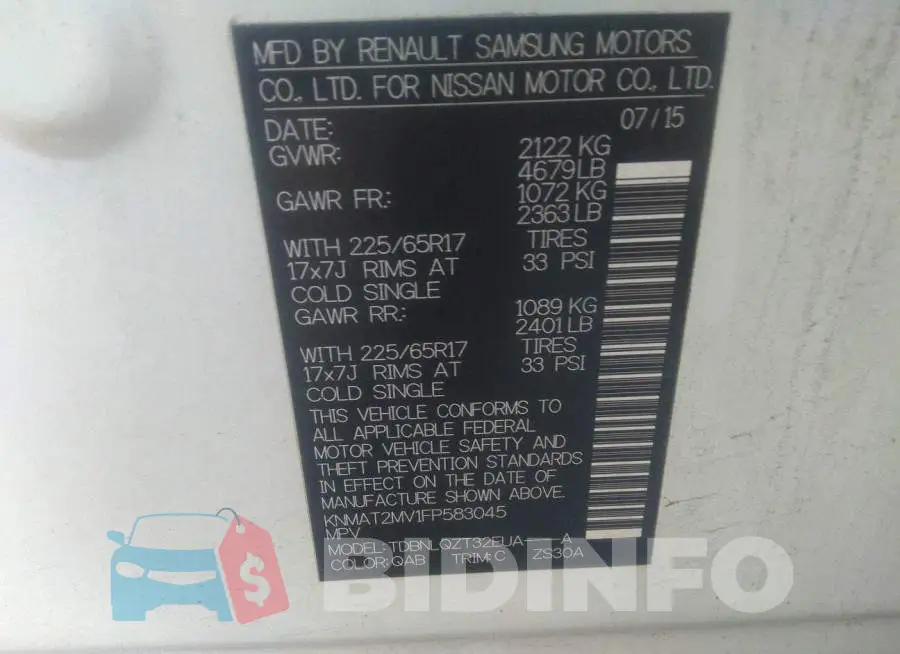 KNMAT2MV1FP583045 Photo# 5