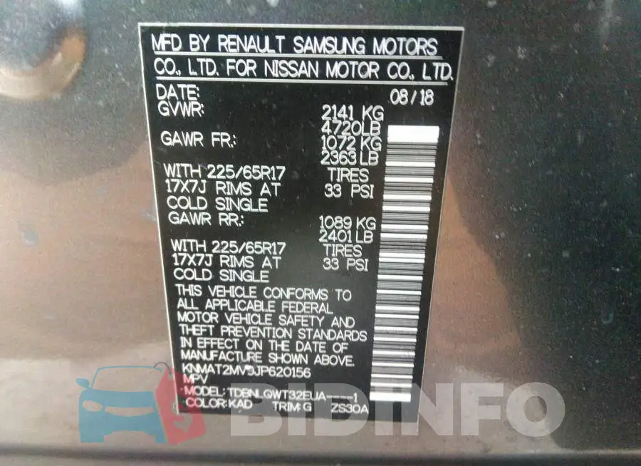 KNMAT2MV9JP620156 Photo# 9