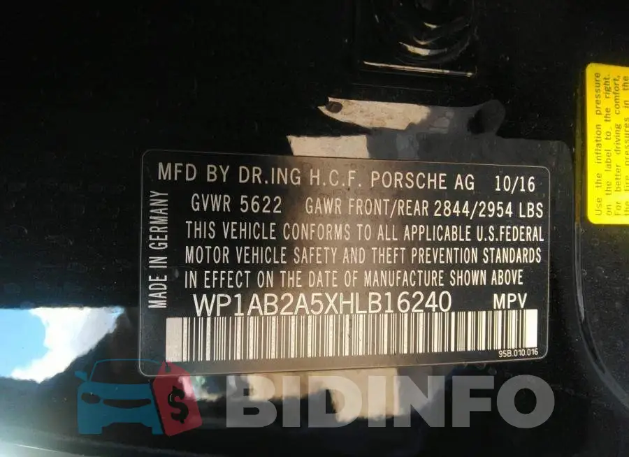 WP1AB2A5XHLB16240 Photo# 9