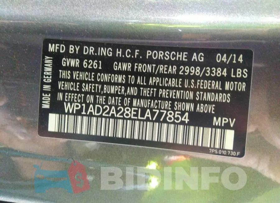 WP1AD2A28ELA77854 Photo# 9