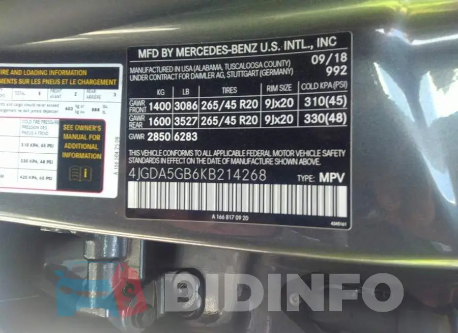 4JGDA5GB6KB214268 Photo# 9