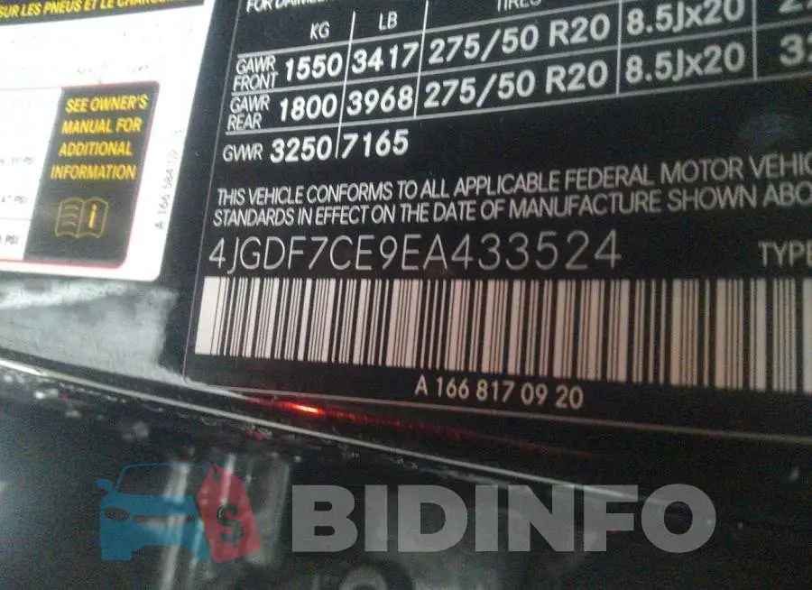4JGDF7CE9EA433524 Photo# 9