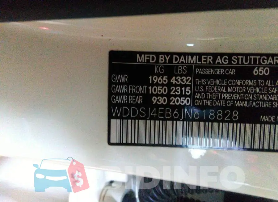 WDDSJ4EB6JN618828 Photo# 9