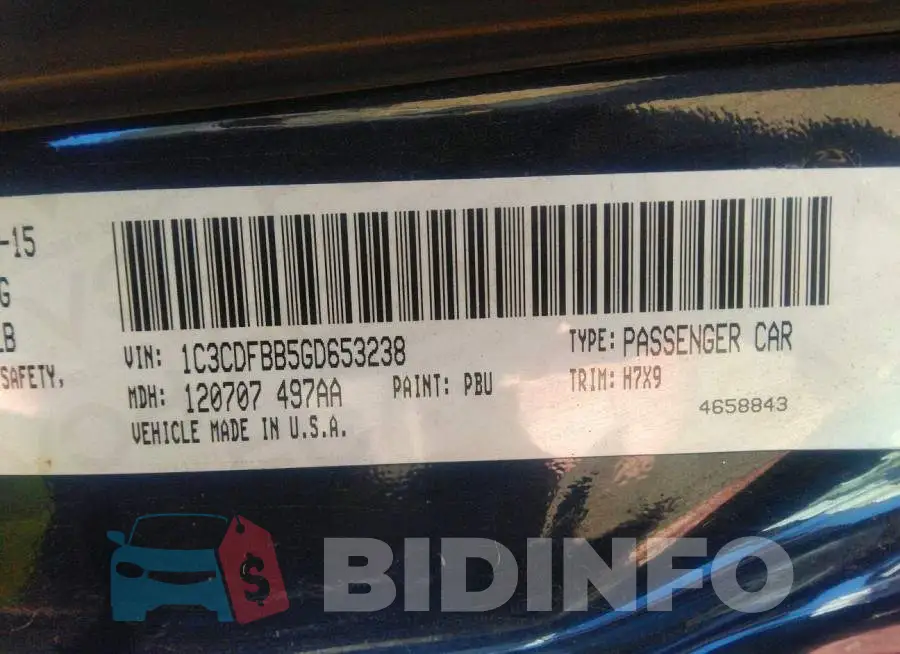 1C3CDFBB5GD653238 Photo# 9