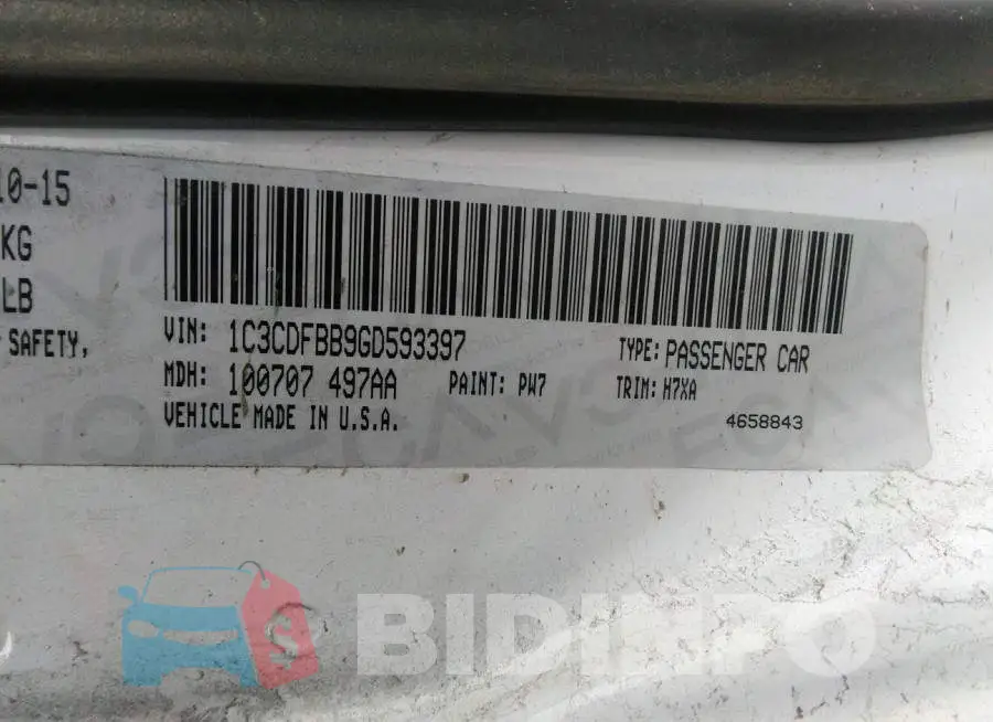 1C3CDFBB9GD593397 Photo# 9