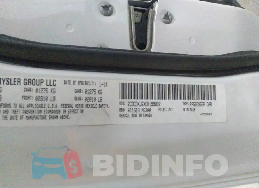 2C3CDXJGXEH199832 Photo# 9