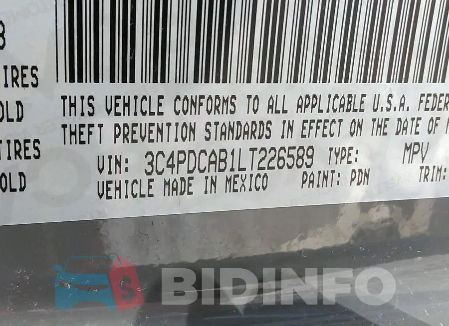 3C4PDCAB1LT226589 Photo# 9
