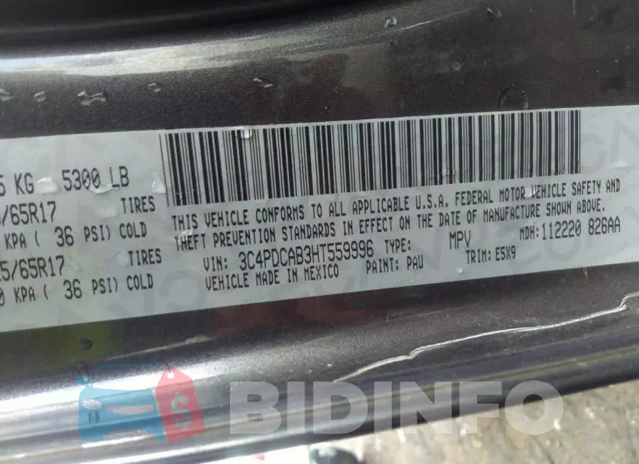 3C4PDCAB3HT559996 Photo# 9