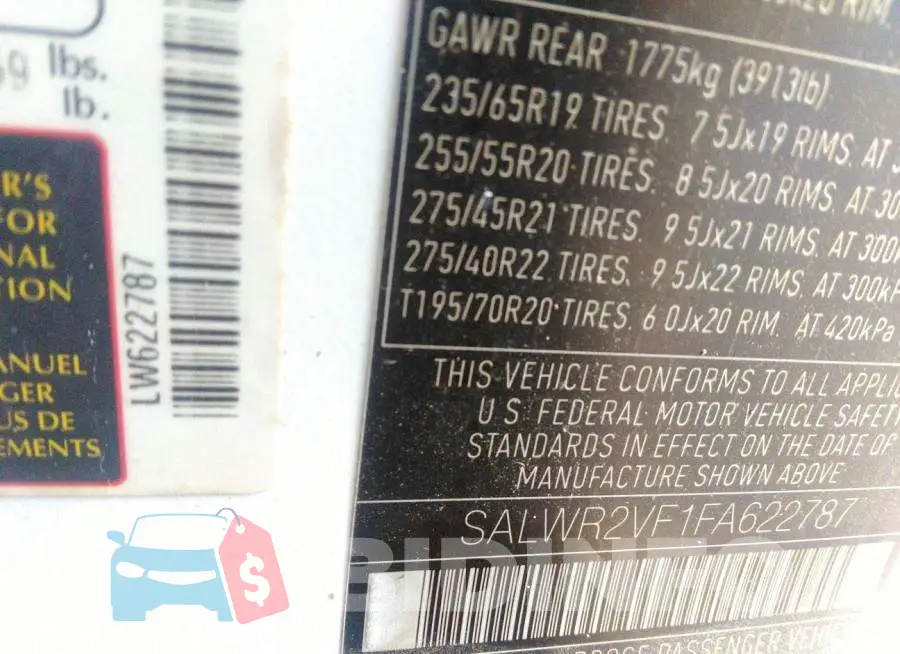 SALWR2VF1FA622787 Photo# 9