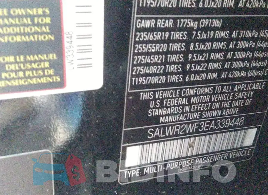SALWR2WF3EA339448 Photo# 9