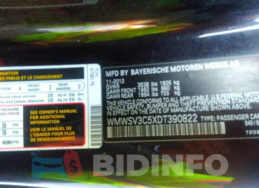 WMWSV3C5XDT390822 Photo# 9