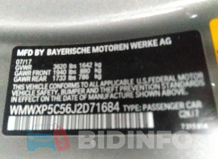 WMWXP5C56J2D71684 Photo# 9