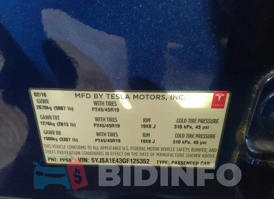 5YJSA1E43GF125352 Photo# 9