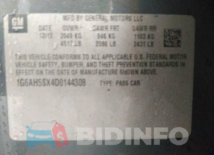 1G6AH5SX4D0144308 Photo# 9