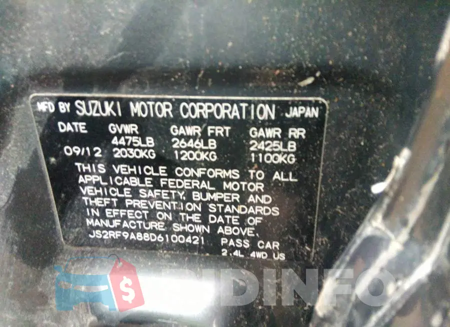 JS2RF9A88D6100421 Photo# 6